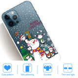 iPhone 14 Pro Flexible TPU Christmas Case - Penguin Family with Snowman