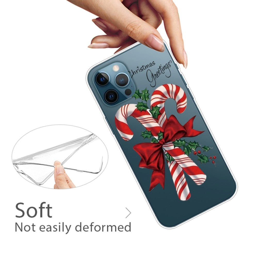 iPhone 14 Pro Flexible TPU Christmas Case - Christmas Cane