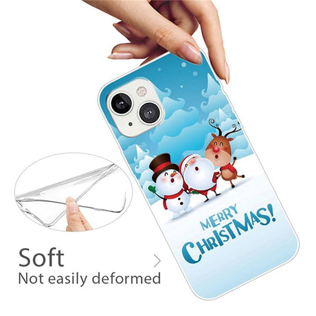 iPhone 14 Flexible Plastic Christmas Case - Friends in the Snow