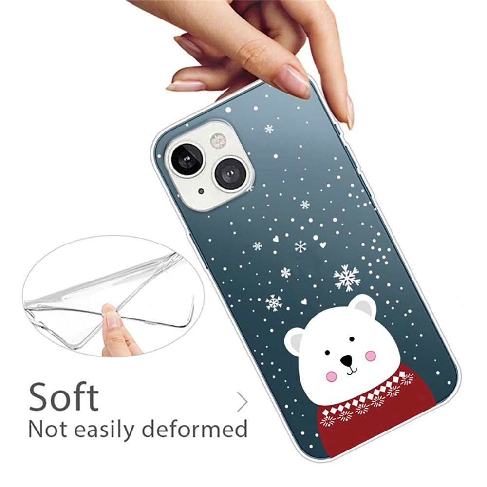 iPhone 14 Flexible Plastic Christmas Case - Cute Bear