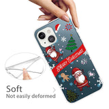 iPhone 14 Flexible Plastic Christmas Case - Two Santas