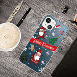 iPhone 14 Flexible Plastic Christmas Case - Two Santas