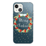 iPhone 14 Flexible Plastic Christmas Case - Christmas Wreath