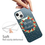 iPhone 14 Flexible Plastic Christmas Case - Christmas Wreath