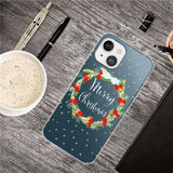 iPhone 14 Flexible Plastic Christmas Case - Christmas Wreath