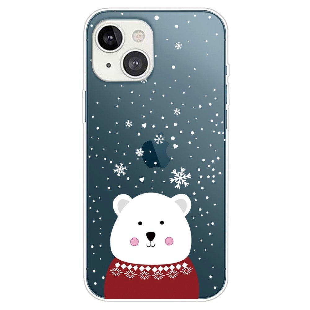 iPhone 14 Plus Flexible Plastic Christmas Case - Christmas Bear