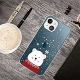 iPhone 14 Plus Flexible Plastic Christmas Case - Christmas Bear