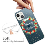 iPhone 14 Plus Flexible Plastic Christmas Case - Christmas Wreath