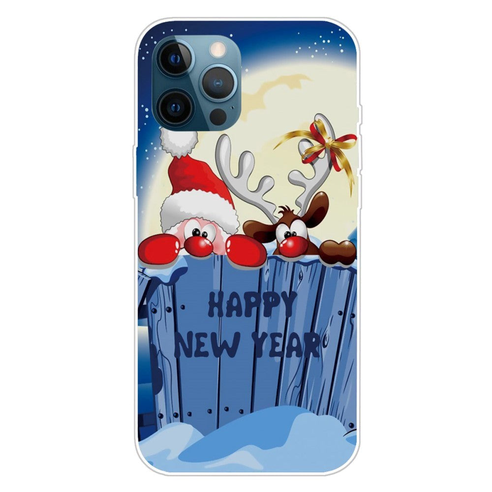 iPhone 14 Pro Flexible Plastic Christmas Case - Happy New Year