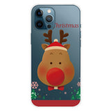 iPhone 14 Pro Flexible Plastic Christmas Case - Reindeer With Bow Tie