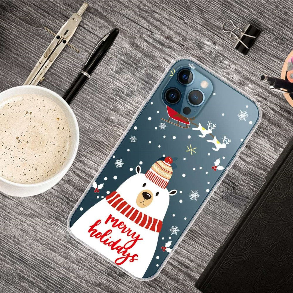 iPhone 14 Pro Flexible Plastic Christmas Case - Polar Bear