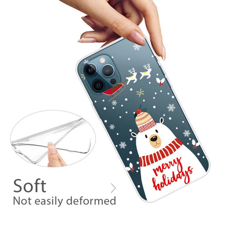 iPhone 14 Pro Flexible Plastic Christmas Case - Polar Bear