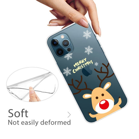 iPhone 14 Pro Max Flexible Plastic Christmas Case - Reindeer