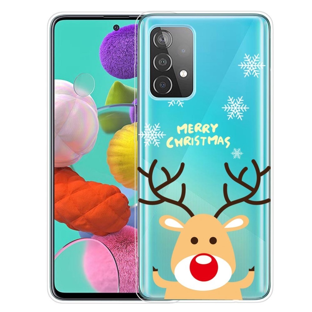 Samsung Galaxy A33 5G Flexible Plastic Christmas Back Cover - Cute Reindeer