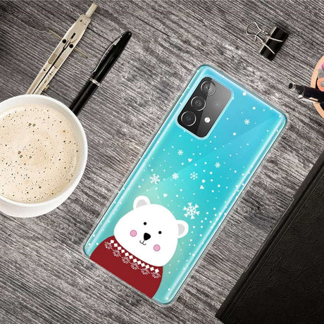 Samsung Galaxy A53 (5G) Flexible Plastic Christmas Case - Merry Christmas - Polar Bear w. Sweater