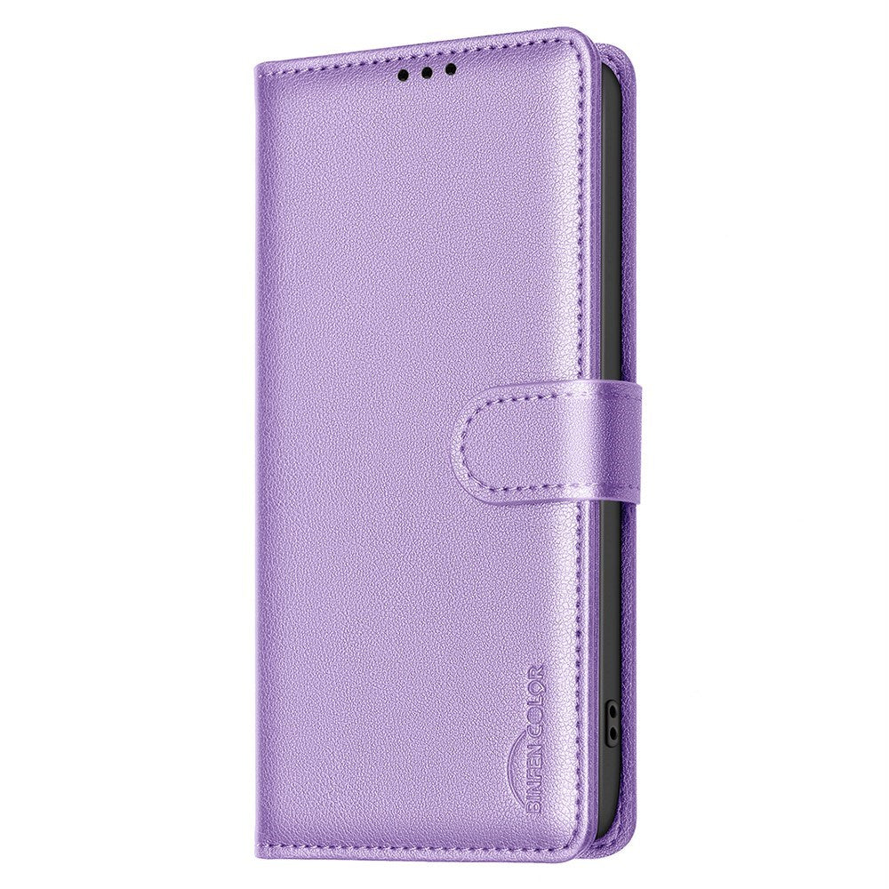 Samsung Galaxy A26 (5G) BINFEN Faux Leather Flip Case with RFID Blocking - Purple