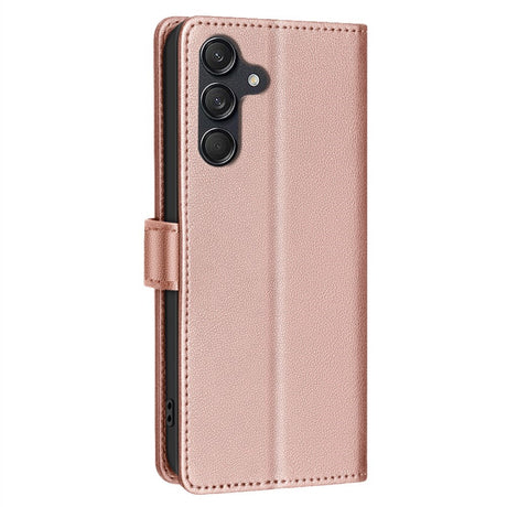 Samsung Galaxy A56 (5G) BINFEN Faux Leather Flip Case with RFID Blocking - Rose Gold