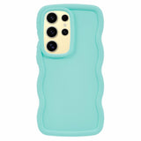 EIDERWOOD Samsung Galaxy S25 Ultra Flexible Plastic Cover with Wavy Design - Blue