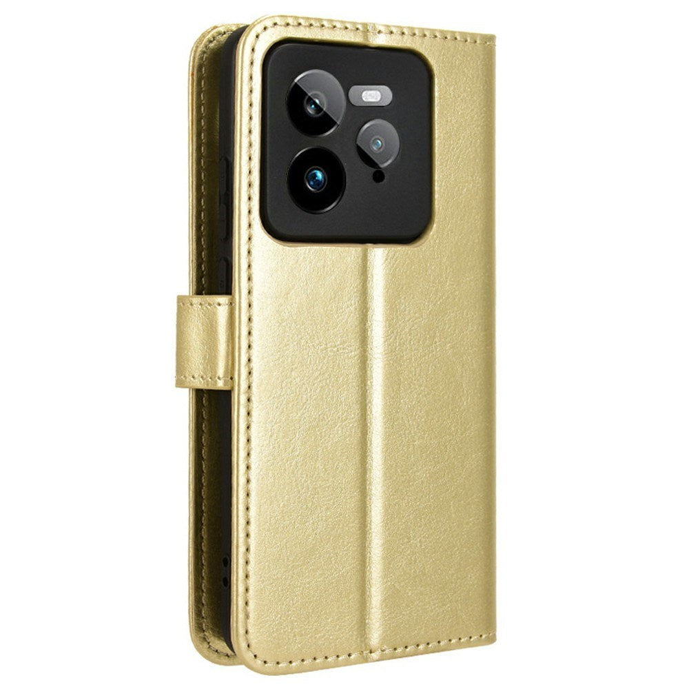 EIDERWOOD Realme GT 7 Pro (5G) Faux Leather Flip Case with Strap - Gold