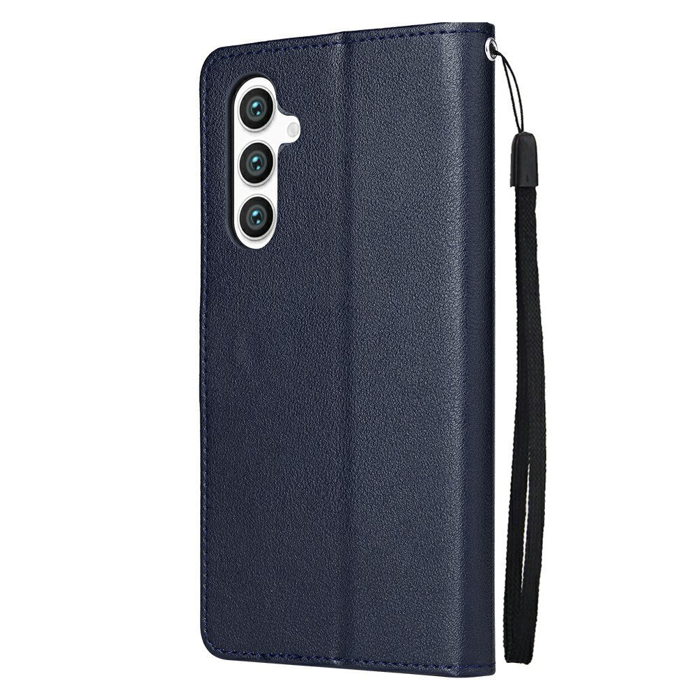 EIDERWOOD Samsung Galaxy S25+ (Plus) / S24+ (Plus) Faux Leather Case with Wallet and Strap - Blue