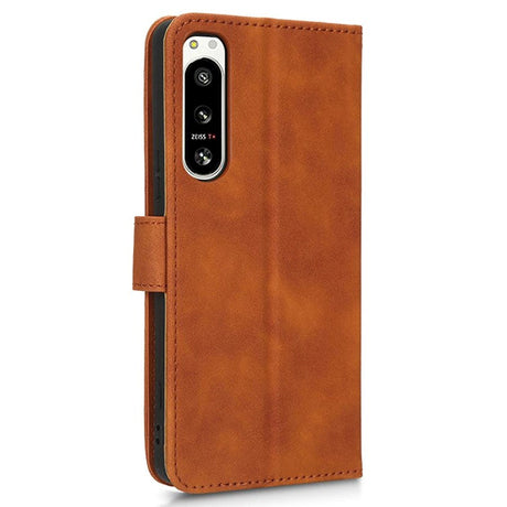 Sony Xperia 5 IV Soft Leather Wallet Case - Brown