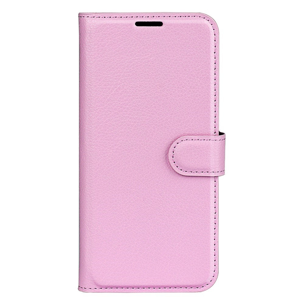 EIDERWOOD OnePlus 13 Shockproof Leather Wallet Cover with Litchi Texture - Pink