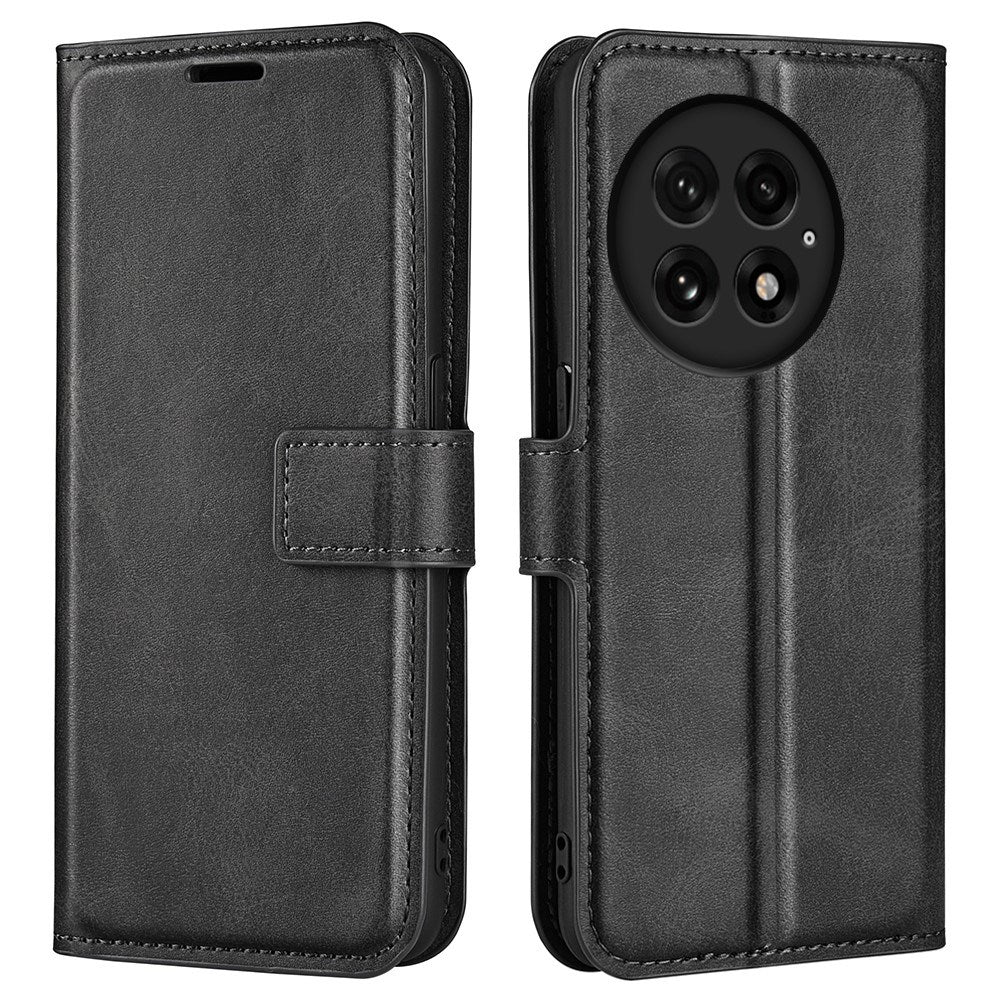 EIDERWOOD OnePlus 13 Leather Flip Case with Wallet - Black