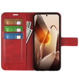 EIDERWOOD OnePlus 13 Leather Flip Case with Wallet - Red