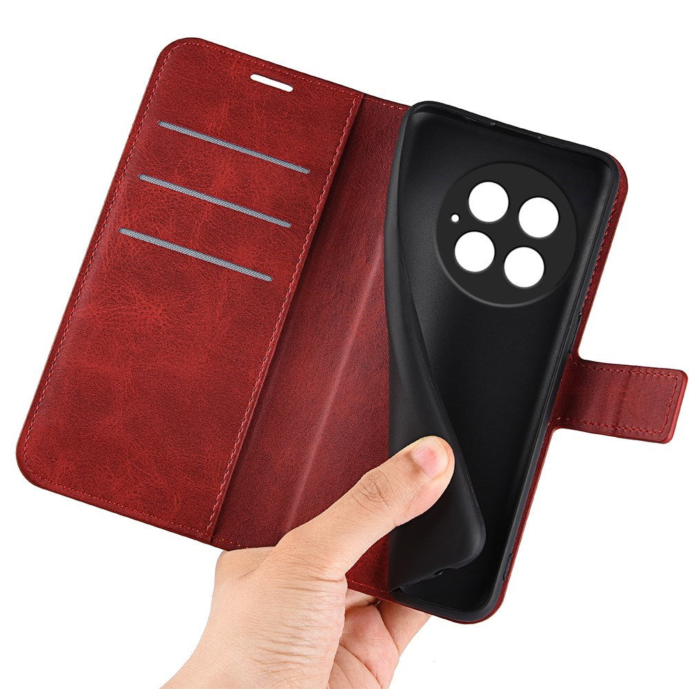 EIDERWOOD OnePlus 13 Leather Flip Case with Wallet - Red