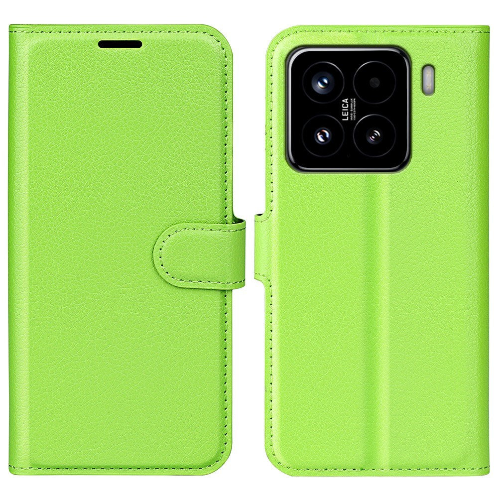 EIDERWOOD Xiaomi 15 Faux Leather Flip Case with Cardholder & Stand Function - Green