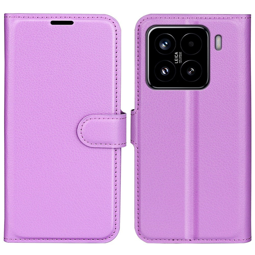 EIDERWOOD Xiaomi 15 Faux Leather Flip Case with Cardholder & Stand Function - Purple