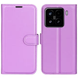 EIDERWOOD Xiaomi 15 Faux Leather Flip Case with Cardholder & Stand Function - Purple