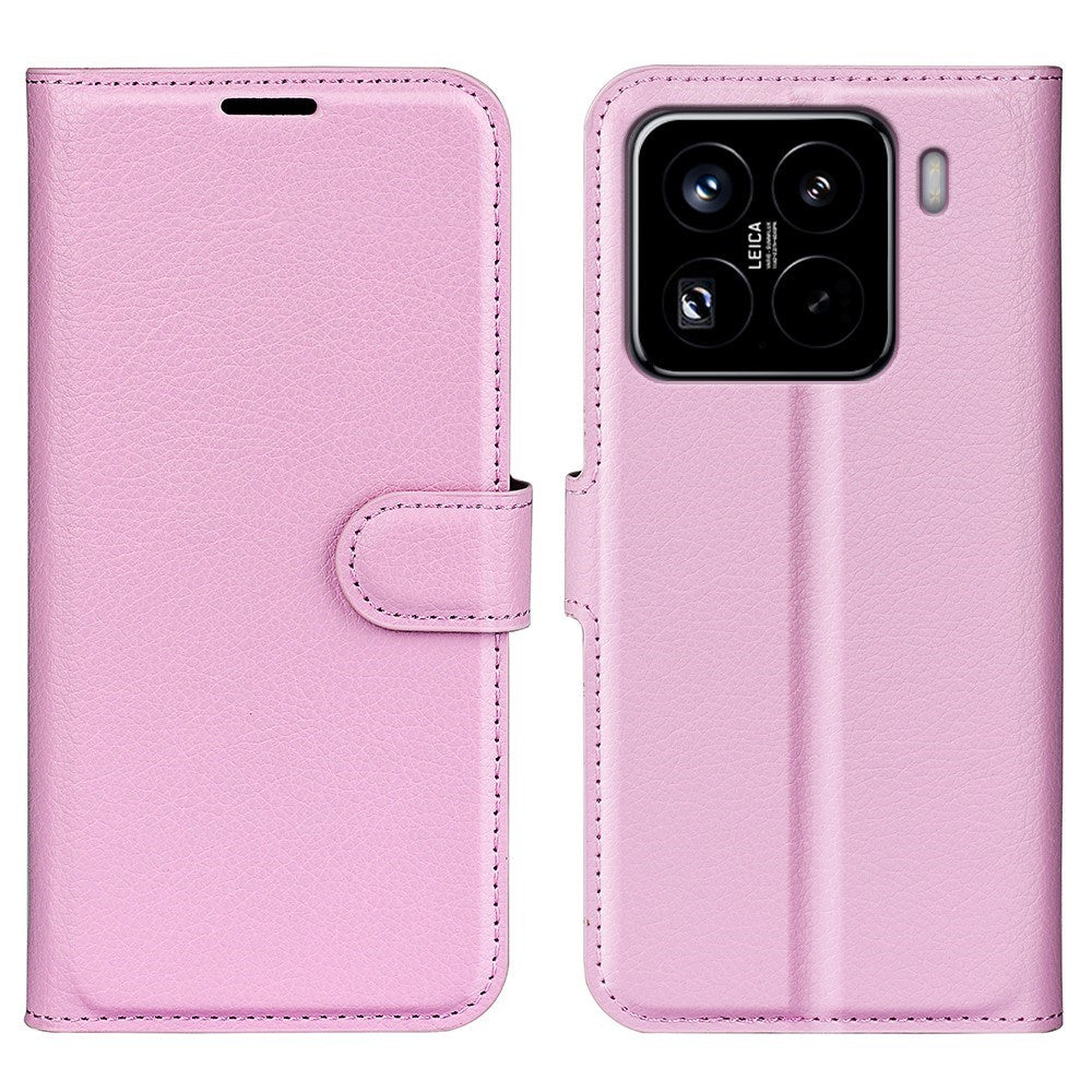 EIDERWOOD Xiaomi 15 Pro Faux Leather Flip Case with Cardholder & Stand Function - Pink