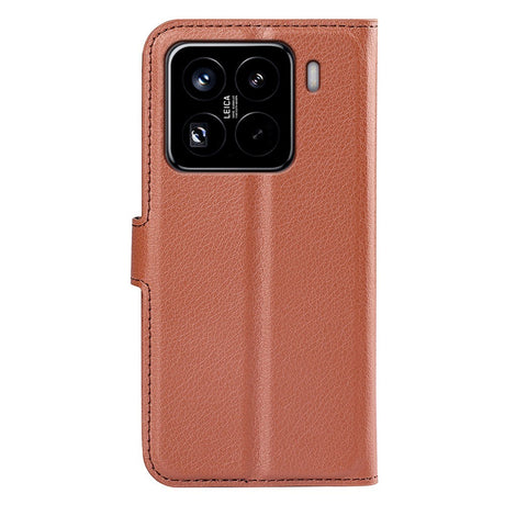 EIDERWOOD Xiaomi 15 Pro Faux Leather Flip Case with Cardholder & Stand Function - Brown