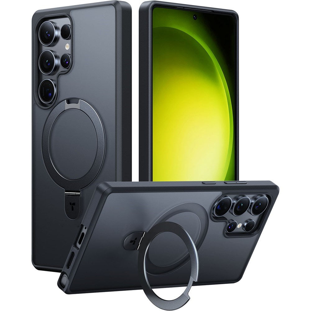 TORRAS Samsung Galaxy S25 Ultra Guardian Ostand Hybrid Case with Kickstand - MagSafe Compatible - Black