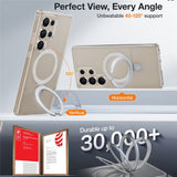 TORRAS Samsung Galaxy S25 Ultra Guardian Ostand Hybrid Case with Kickstand - MagSafe Compatible - Transparent