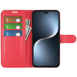 EIDERWOOD Honor Magic7 Pro Faux Leather Flip Case with Cardholder & Stand Function - Red