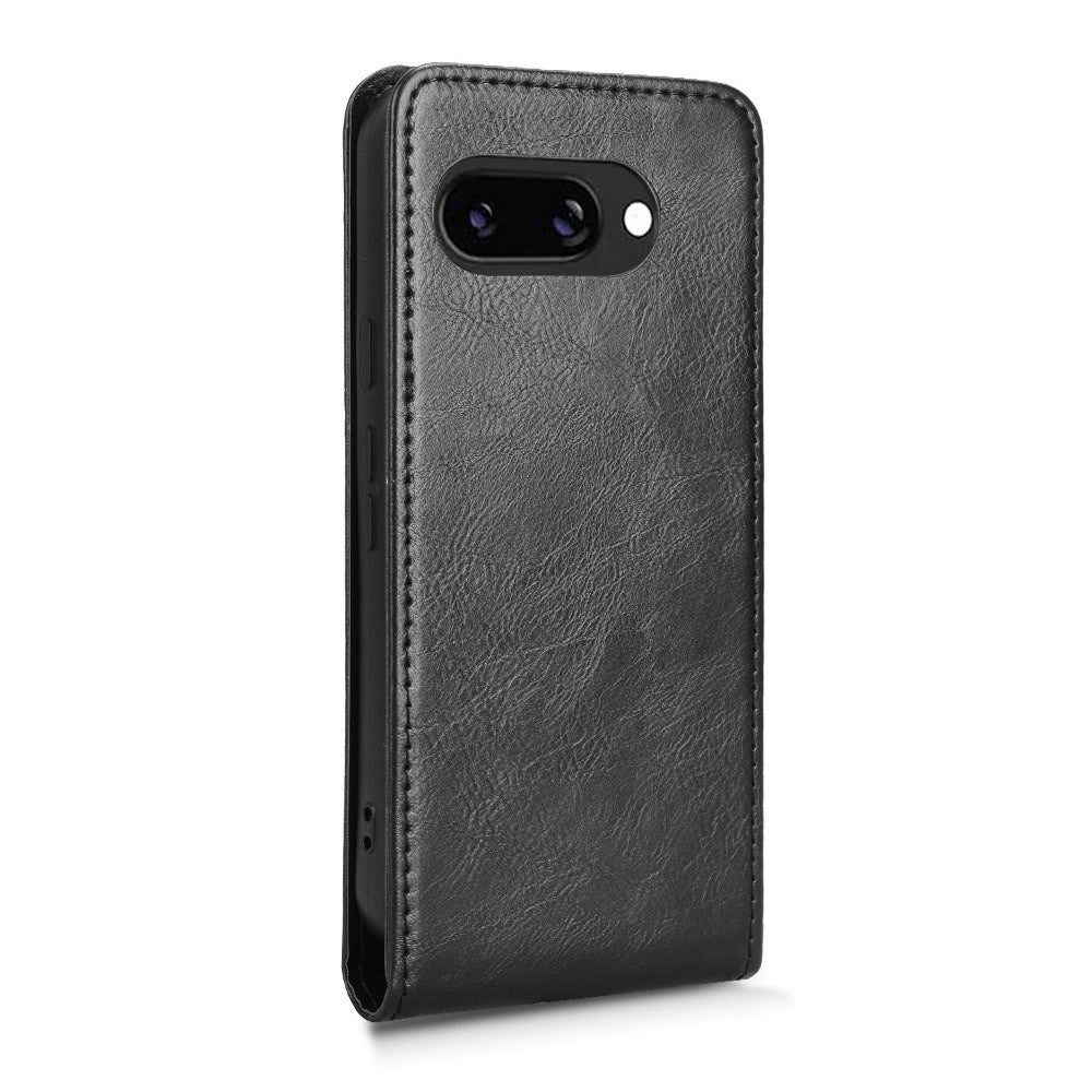 EIDERWOOD Google Pixel 9a Faux Leather Flip Case with Card Pocket - Black