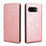 EIDERWOOD Google Pixel 9a Faux Leather Flip Case with Card Pocket - Pink