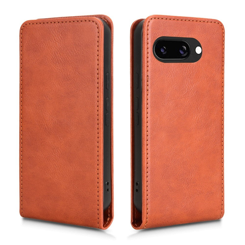 EIDERWOOD Google Pixel 9a Faux Leather Flip Case with Card Pocket - Orange