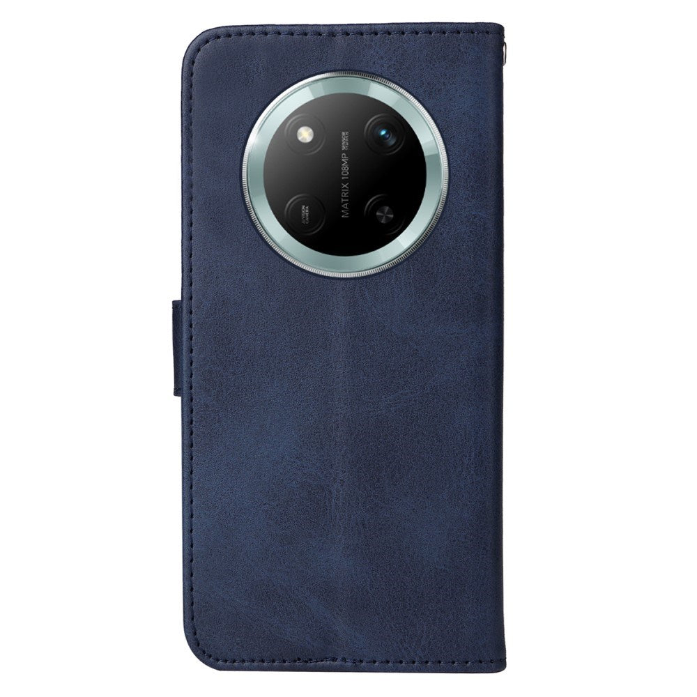 EIDERWOOD Honor Magic7 Lite Faux Leather Flip Case with Strap - Blue
