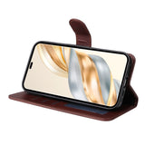 EIDERWOOD Honor Magic7 Lite Faux Leather Flip Case with Strap - Brown