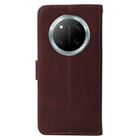 EIDERWOOD Honor Magic7 Lite Faux Leather Flip Case with Strap - Brown
