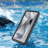 Samsung Galaxy S25 Ultra Redpepper IP68 Certified Waterproof Case - Black / Transparent