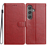 EIDERWOOD Samsung Galaxy A26 (5G) Faux Leather Flip Case with Strap - Red