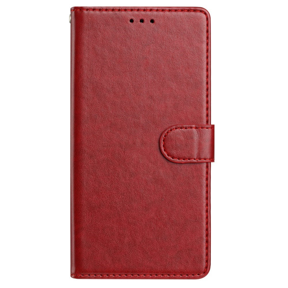 EIDERWOOD Samsung Galaxy A26 (5G) Faux Leather Flip Case with Strap - Red