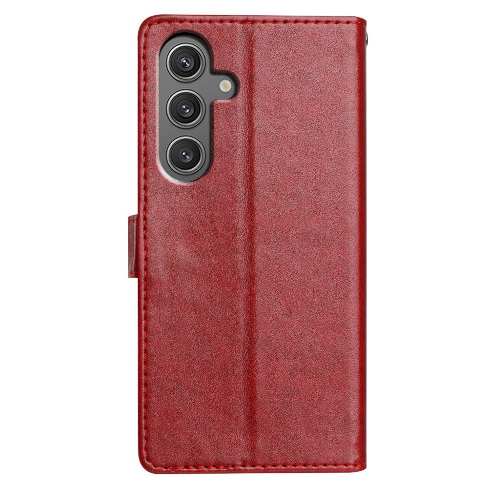 EIDERWOOD Samsung Galaxy A26 (5G) Faux Leather Flip Case with Strap - Red