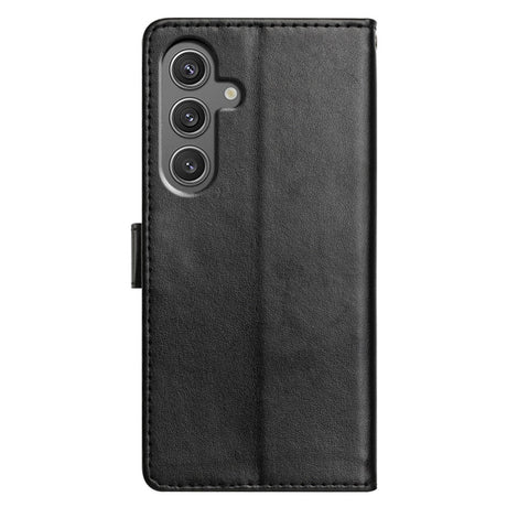 EIDERWOOD Samsung Galaxy A56 (5G) Faux Leather Flip Case with Strap - Black