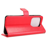 EIDERWOOD Xiaomi Redmi Note 14 (5G) Faux Leather Flip Case with Strap - Red