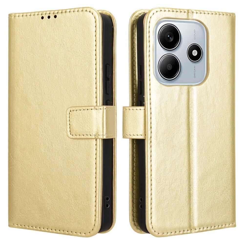 EIDERWOOD Xiaomi Redmi Note 14 (5G) Faux Leather Flip Case with Strap - Gold